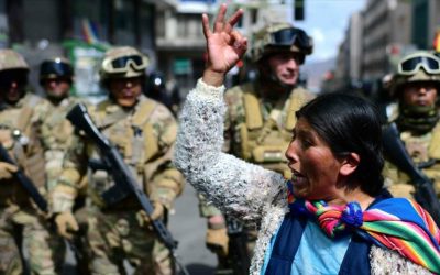 Militares y policías en Bolivia