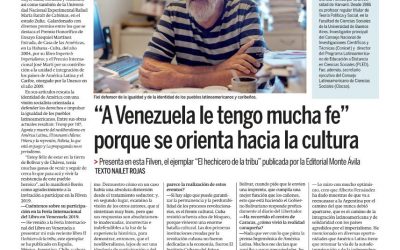 Nota en el diario Ciudad Caracas, viernes 8 de noviembre