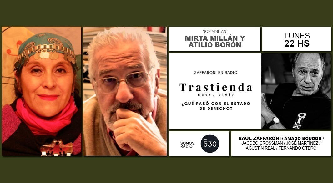 Diálogo con Raúl Zaffaroni, Amado Boudou, Mirta Millán y otros amigos en el programa La Trastienda