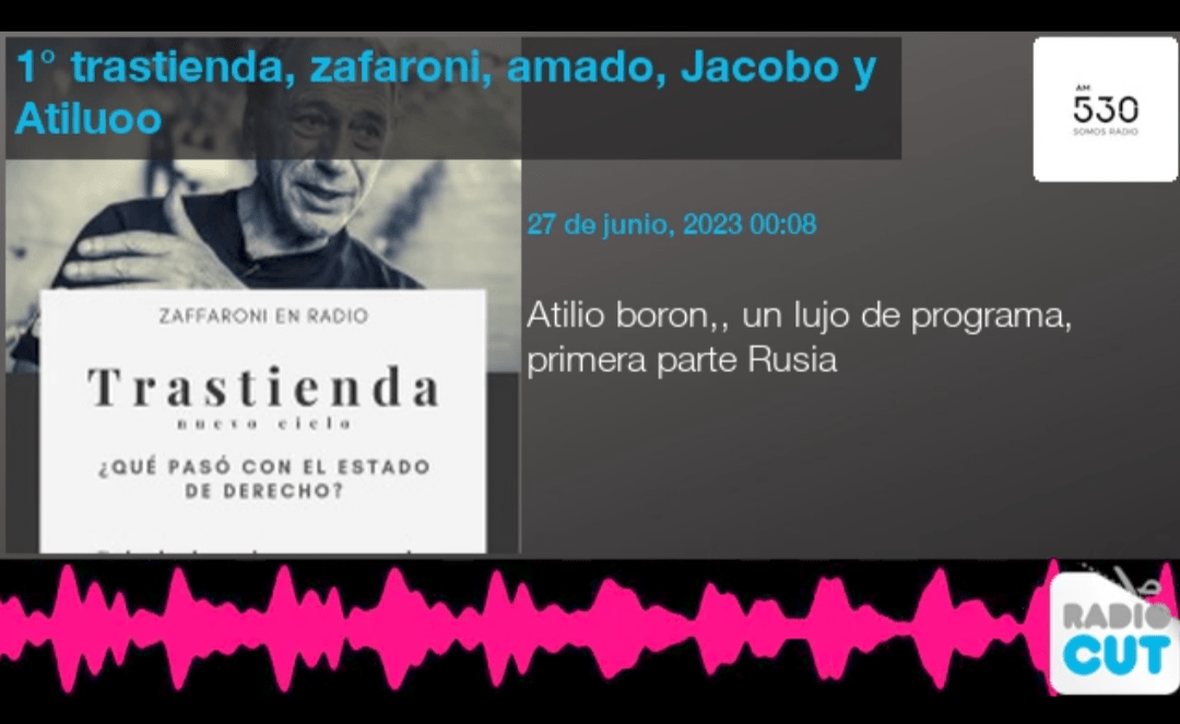 Recortes del programa La Trastienda, de Raúl Zaffaroni