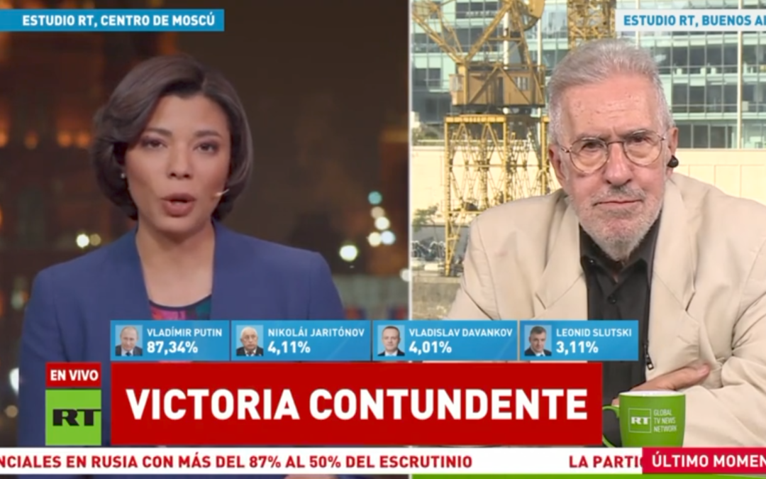 Intervención en RT comentando las elecciones en Rusia
