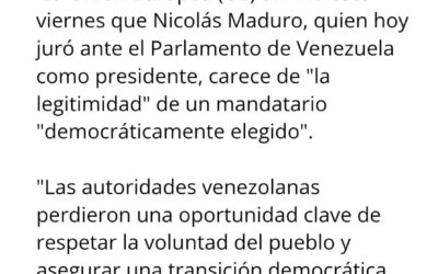 La Unión Europea carece de la más mínima autoridad moral para juzgar a Maduro