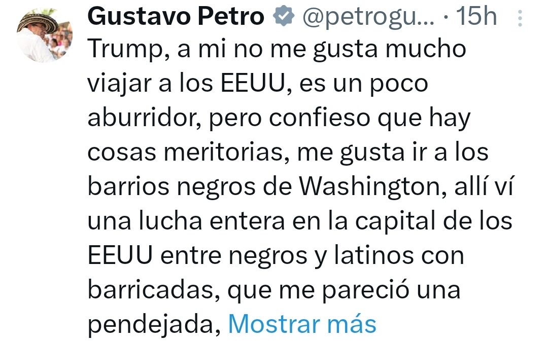 Comparto esta interesantísima carta del presidente Petro en respuesta a Trump